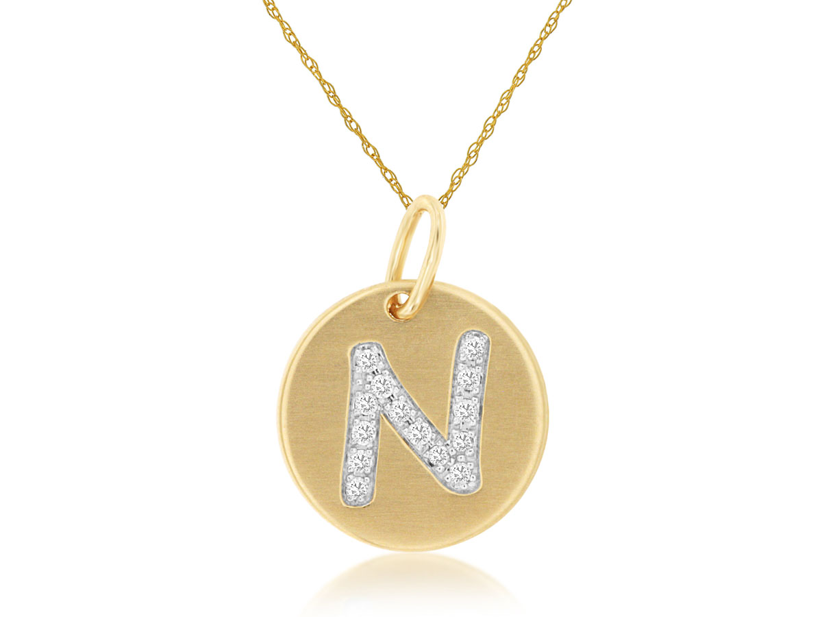 INITIAL DIAMOND PENDANT N