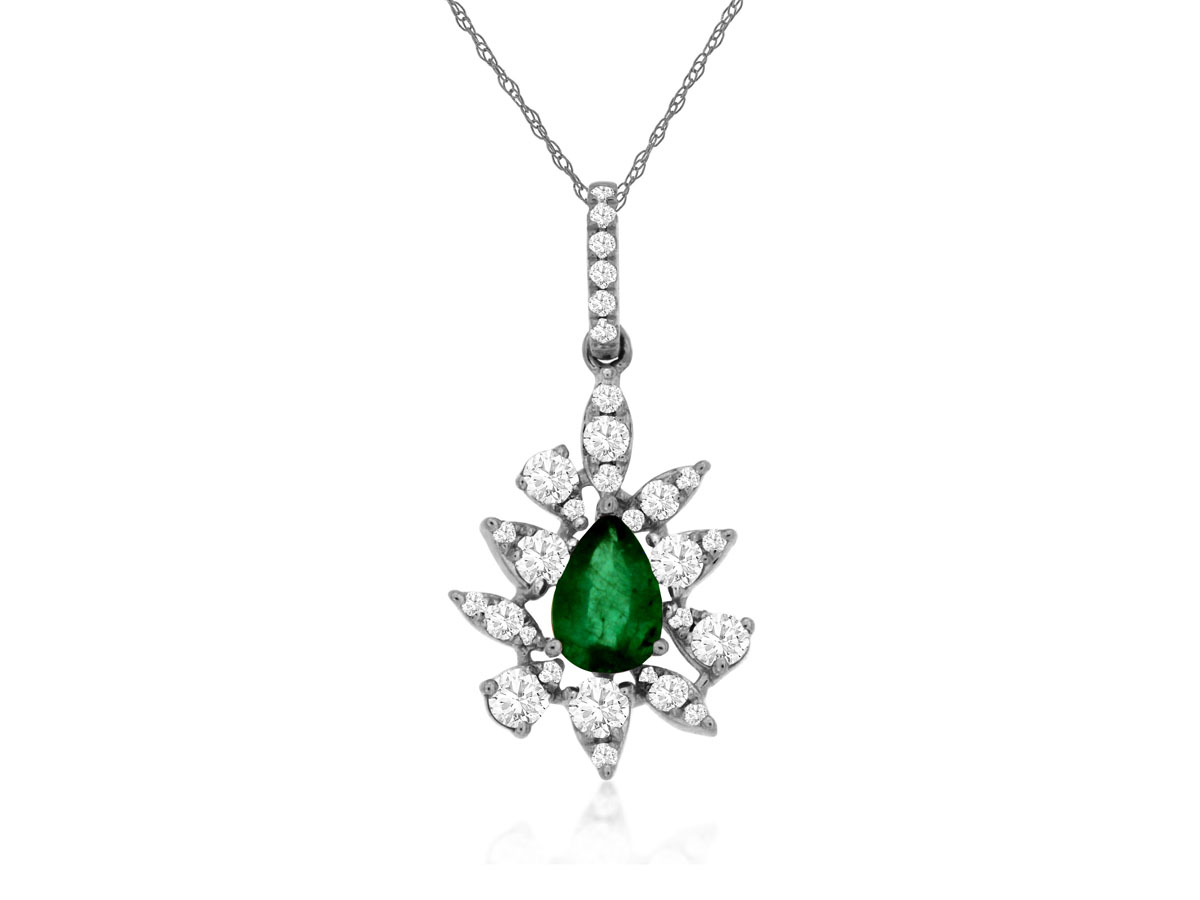 EMERALD & DIAMOND PENDANT