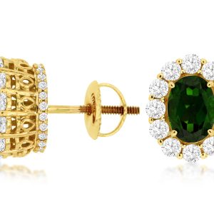 RUSSALITE & DIAMOND EARRING