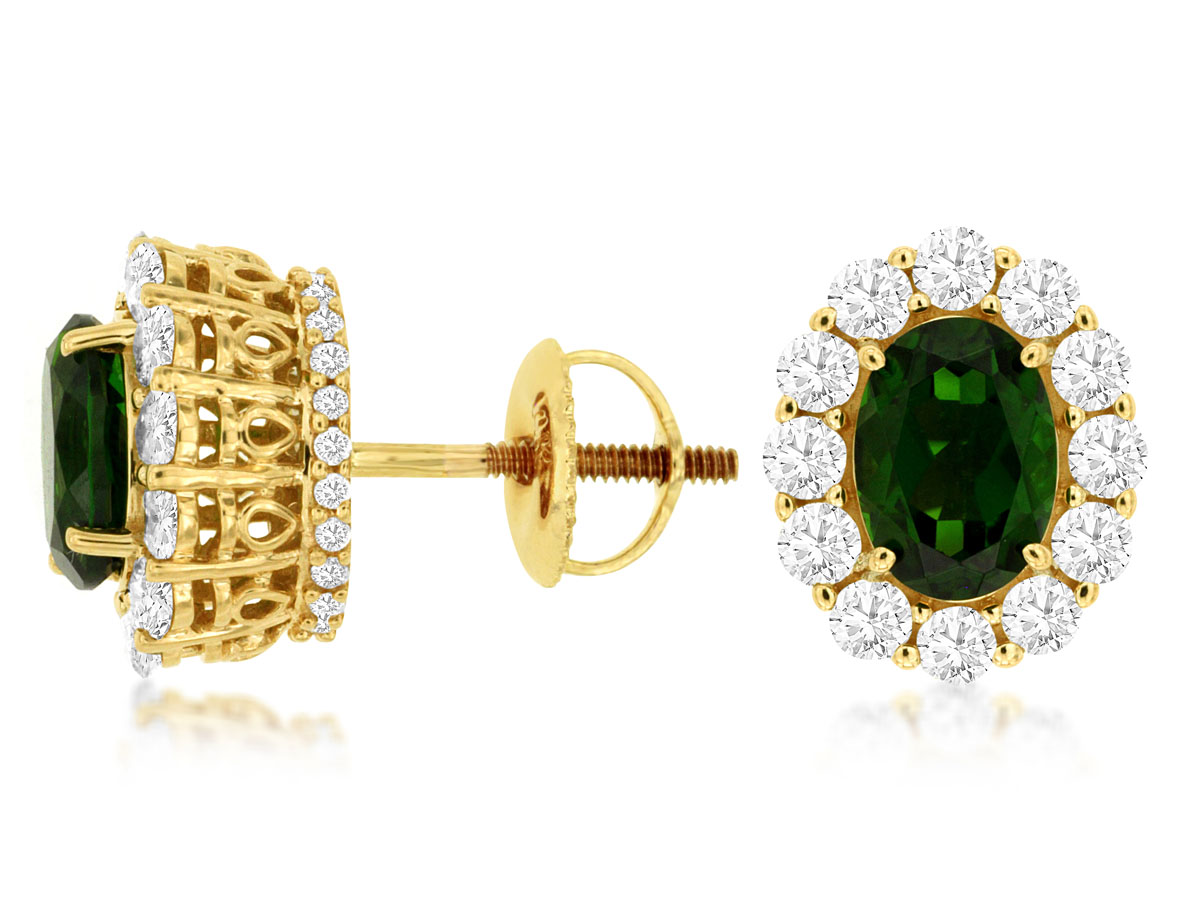 RUSSALITE & DIAMOND EARRING