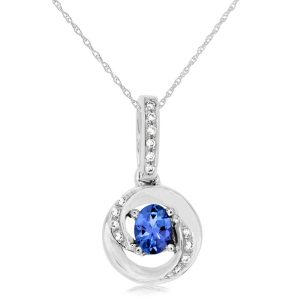 TANZANITE & DIAMOND PENDANT