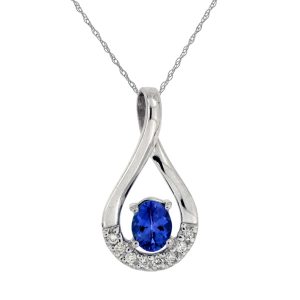 TANZANITE & DIAMOND PENDANT