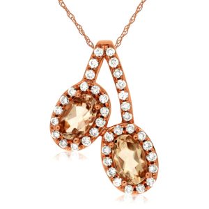 MORGANITE & DIAMOND PENDANT