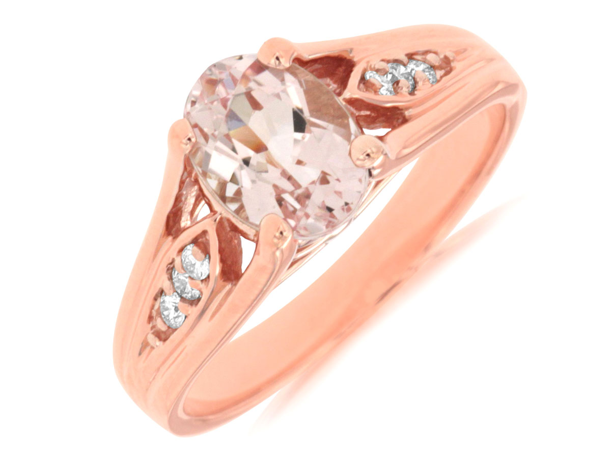 MORGANITE & DIAMOND RING