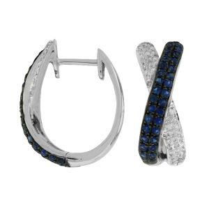SAPPHIRE & DIAMOND EARRING