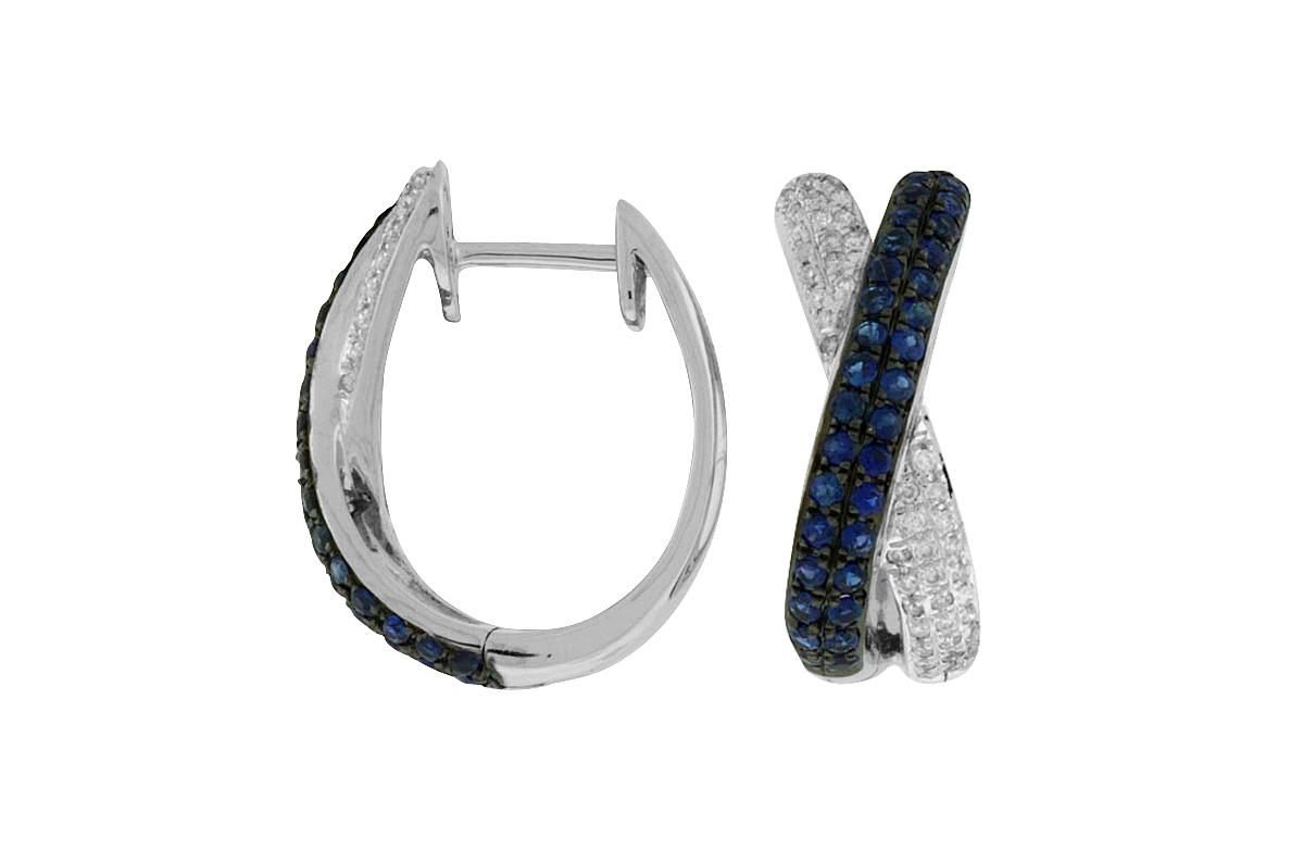 SAPPHIRE & DIAMOND EARRING