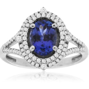TANZANITE & DIAMOND RING