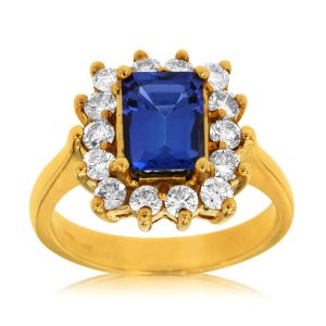 TANZANITE & DIAMOND RING