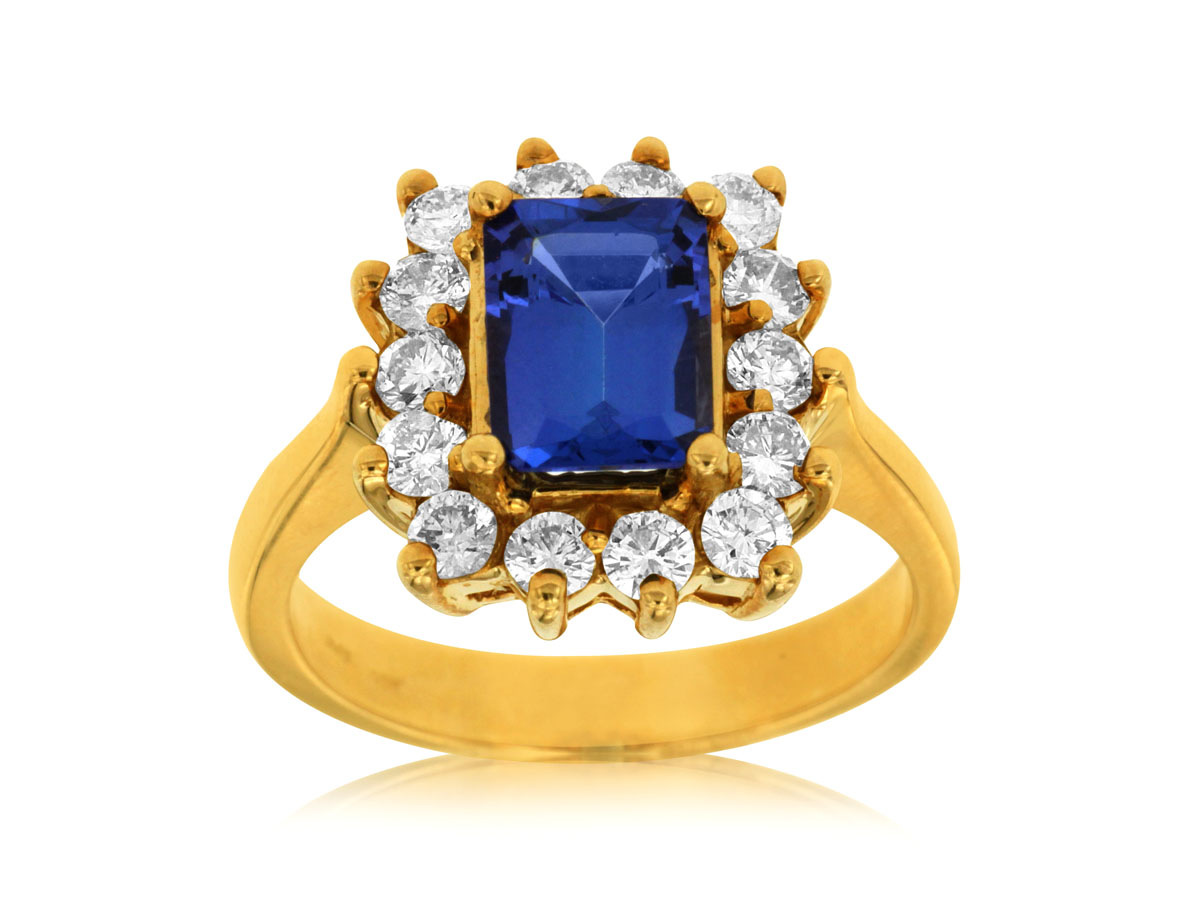TANZANITE & DIAMOND RING