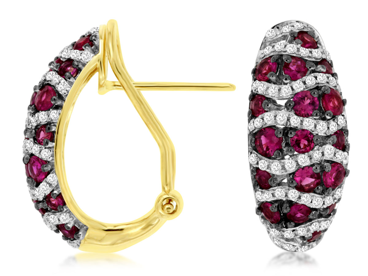 RUBY & DIAMOND EARRING