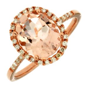 MORGANITE & DIAMOND RING
