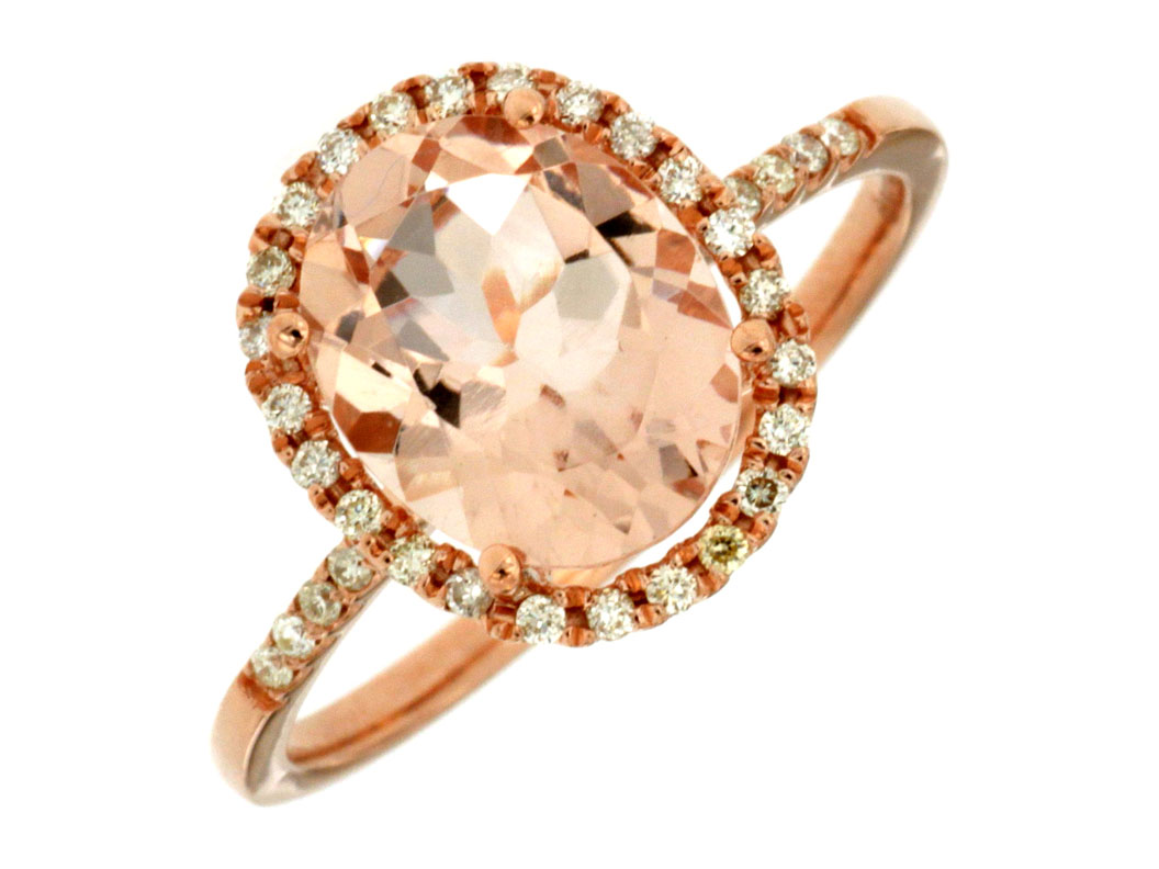 MORGANITE & DIAMOND RING