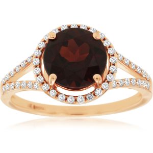 GARNET & DIAMOND RING