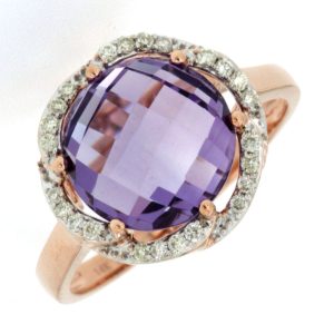 AMETHYST & DIAMOND RING