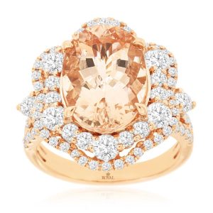 MORGANITE & DIAMOND RING