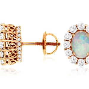 OPAL & DIAMOND EARRING