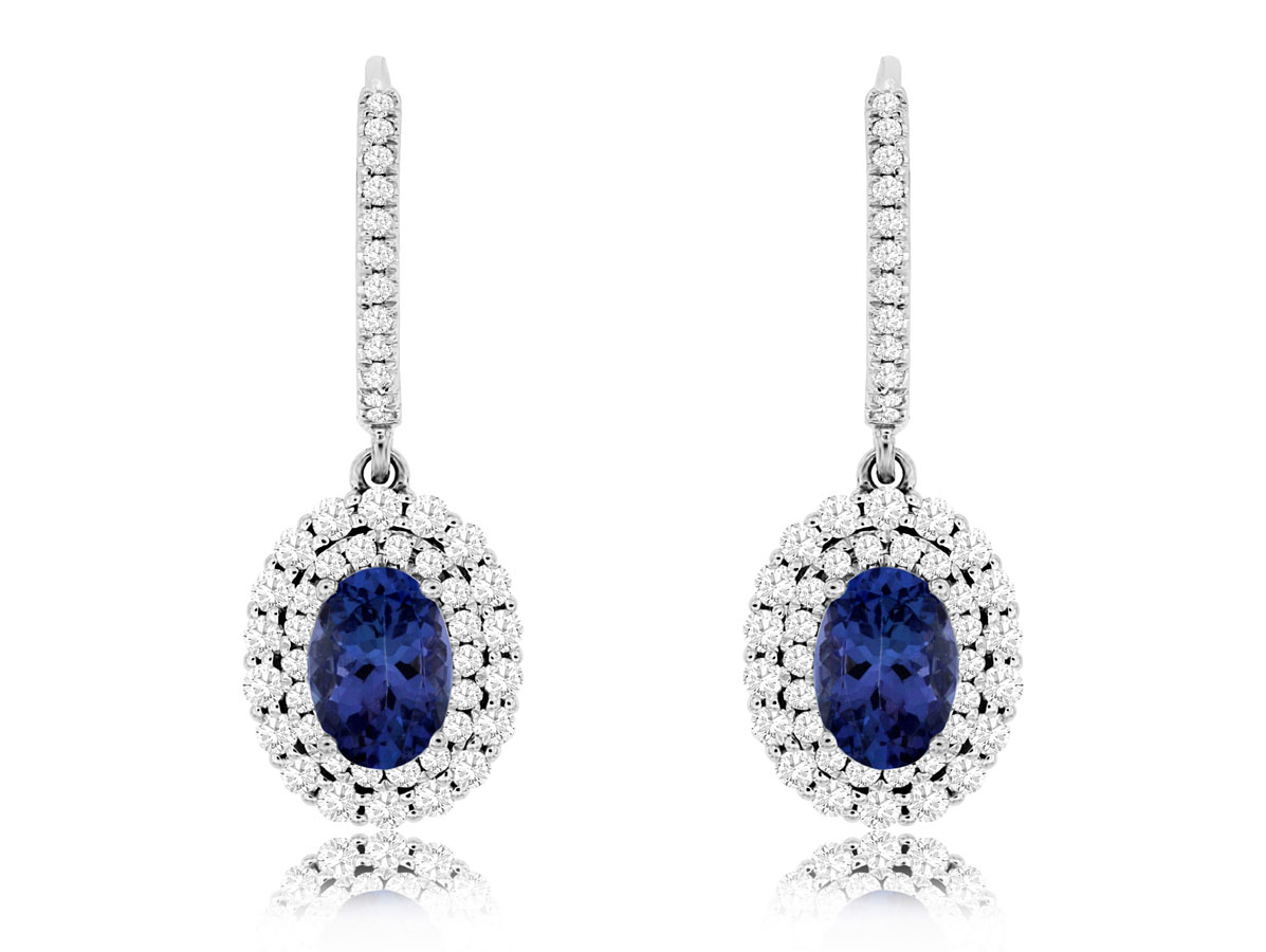 TANZANITE & DIAMOND EARRING