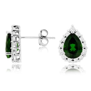 RUSSALITE & DIAMOND HALO STUDS