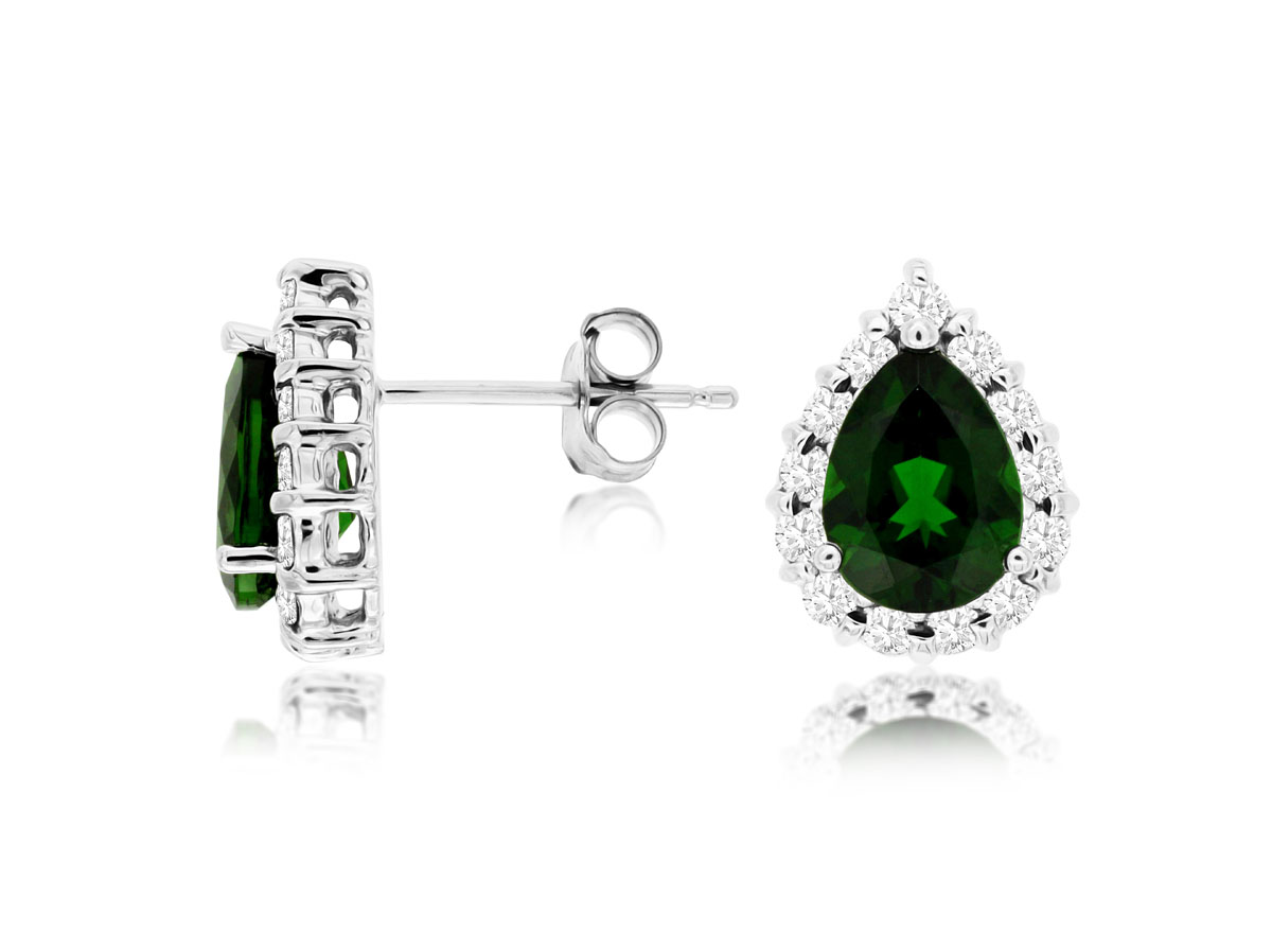 RUSSALITE & DIAMOND HALO STUDS