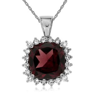 GARNET & DIAMOND PENDANT