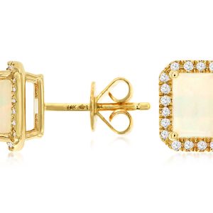 OPAL & DIAMOND EARRING