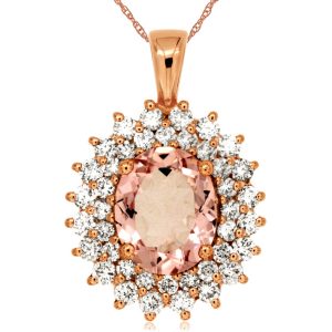 MORGANITE & DIAMOND PENDANT