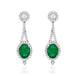 EMERALD & DIAMOND EARRING