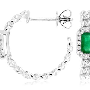 EMERALD & DIAMOND EARRING