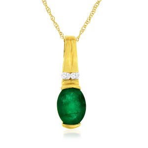 EMERALD & DIAMOND PENDANT