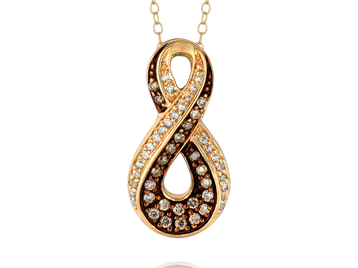 DIAMOND & MOCHA DIA PENDANT
