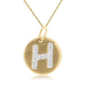 INITIAL DIAMOND PENDANT H
