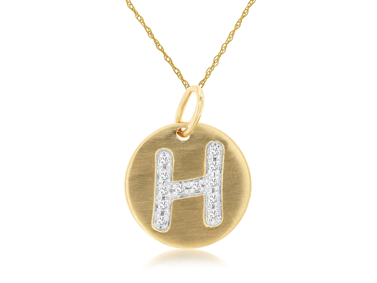 INITIAL DIAMOND PENDANT H