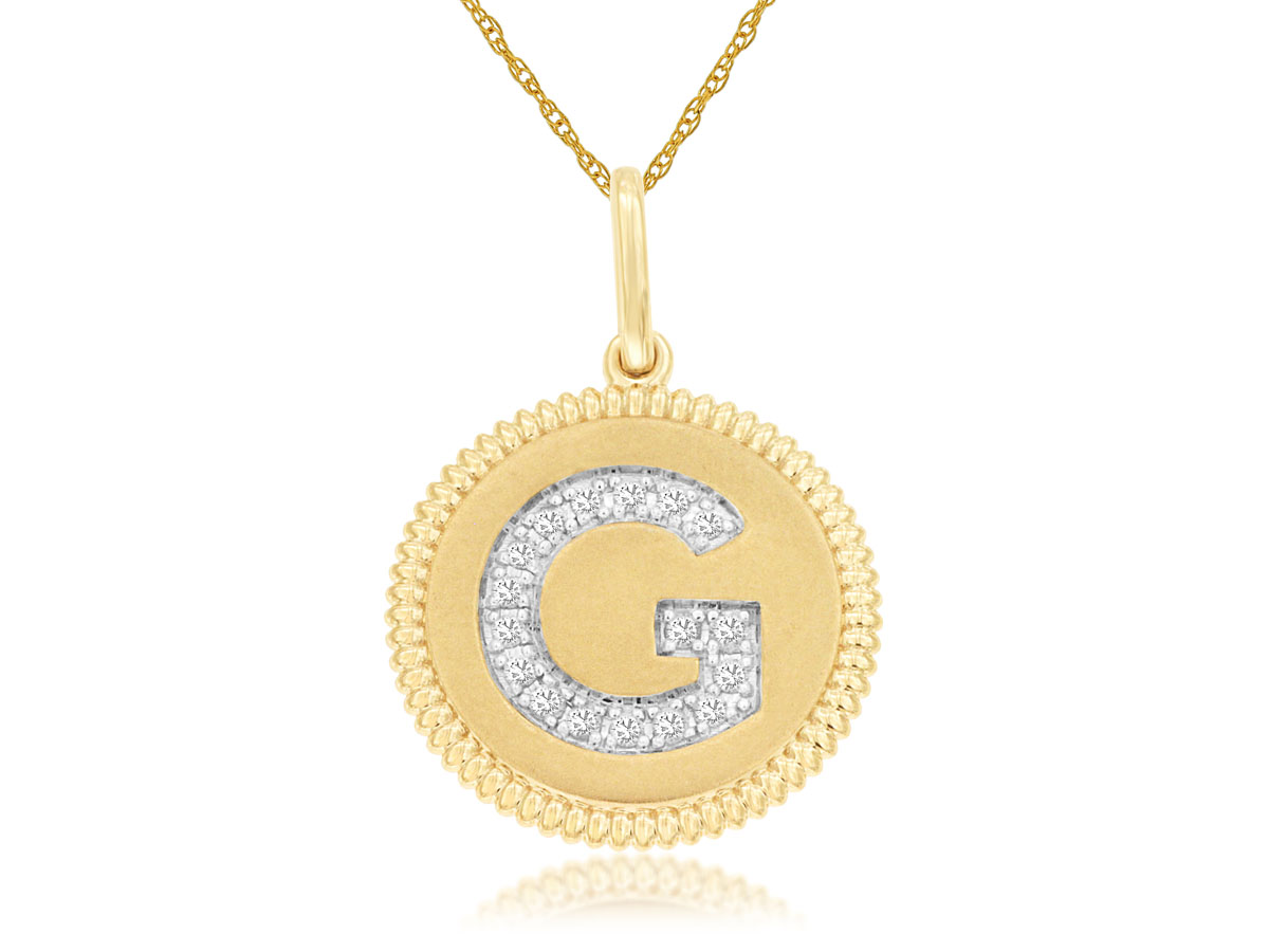 INTIAL DIAMOND PENDANT G