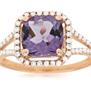 AMETHYST & DIAMOND RING
