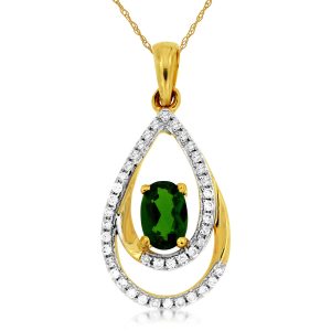 RUSSALITE & DIAMOND PENDANT