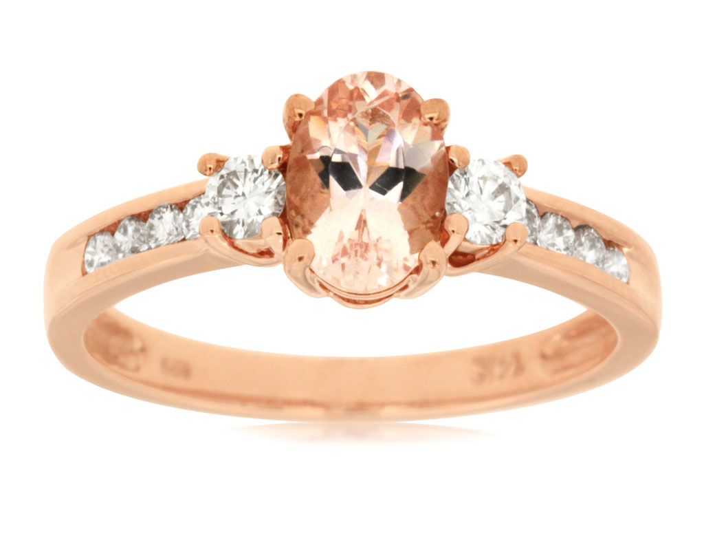 MORGANITE & DIAMOND RING