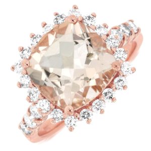 MORGANITE & DIAMOND RING