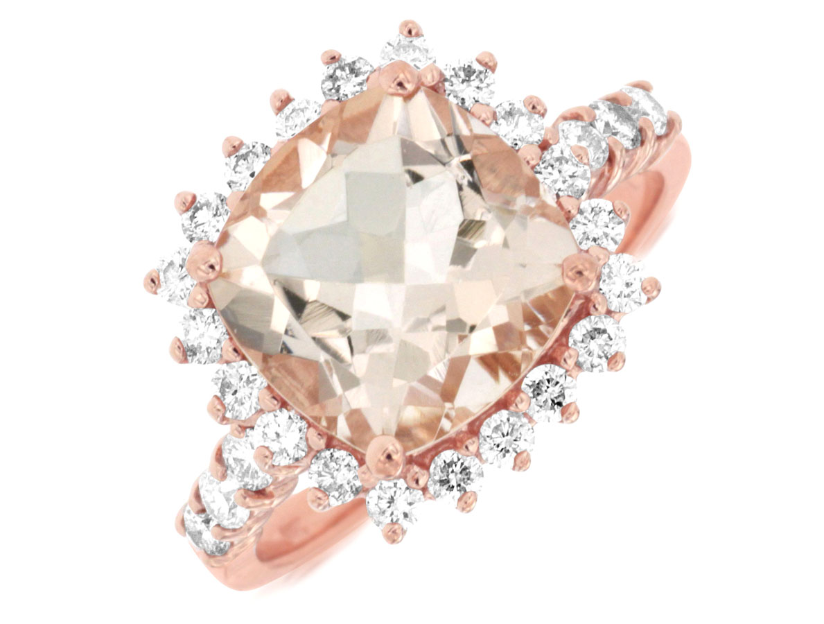 MORGANITE & DIAMOND RING