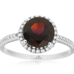 GARNET & DIAMOND RING