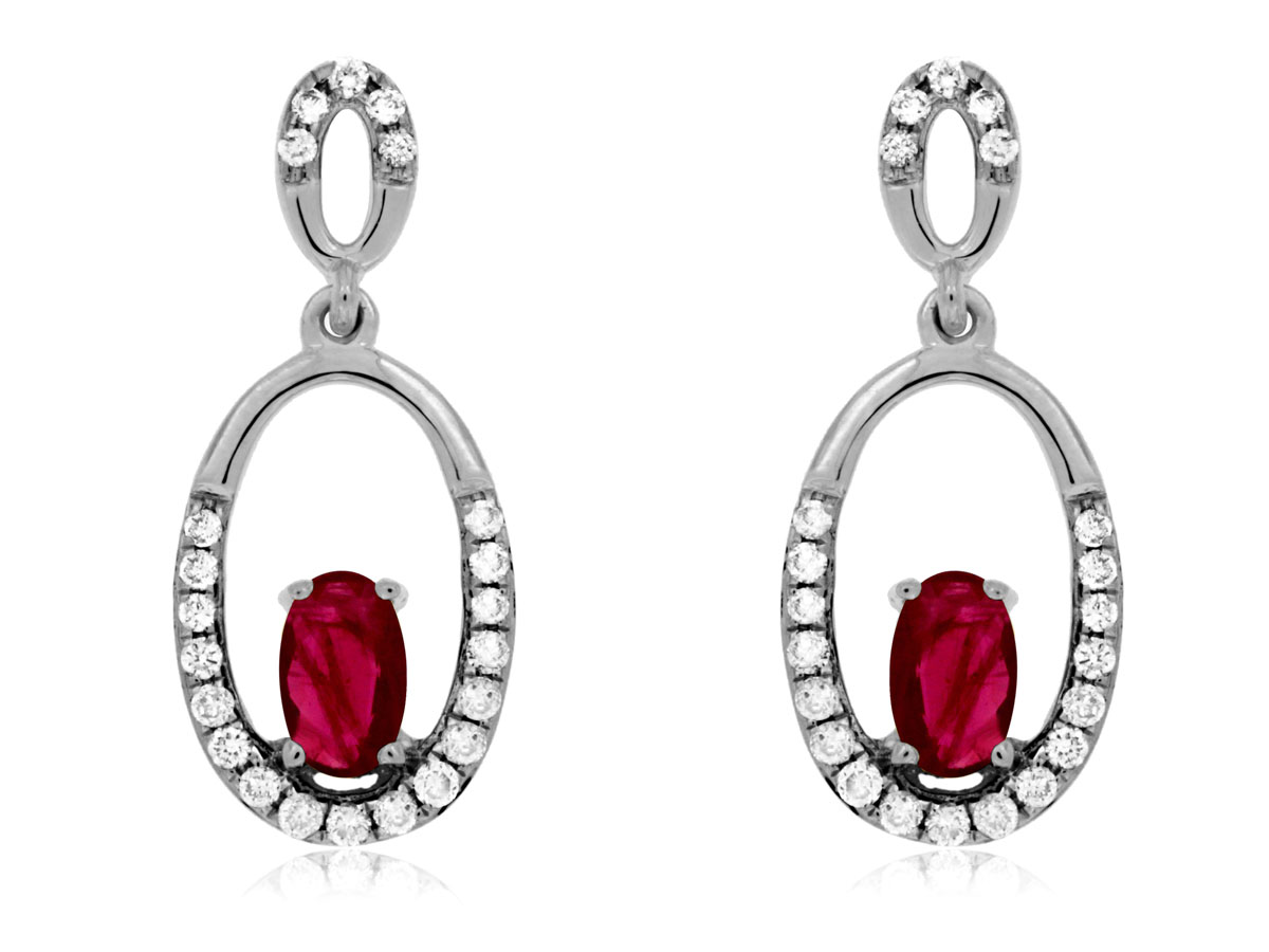 RUBY & DIAMOND EARRING