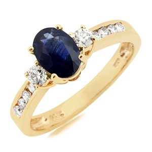SAPPHIRE & DIAMOND RING
