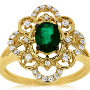 EMERALD & DIAMOND RING