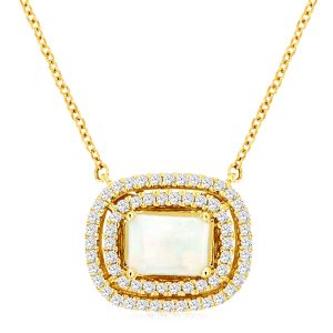 OPAL & DIAMOND NECKLACE
