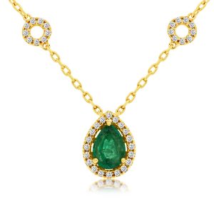 EMERALD & DIAMOND NECKLACE