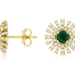EMERALD & DIAMOND EARRING