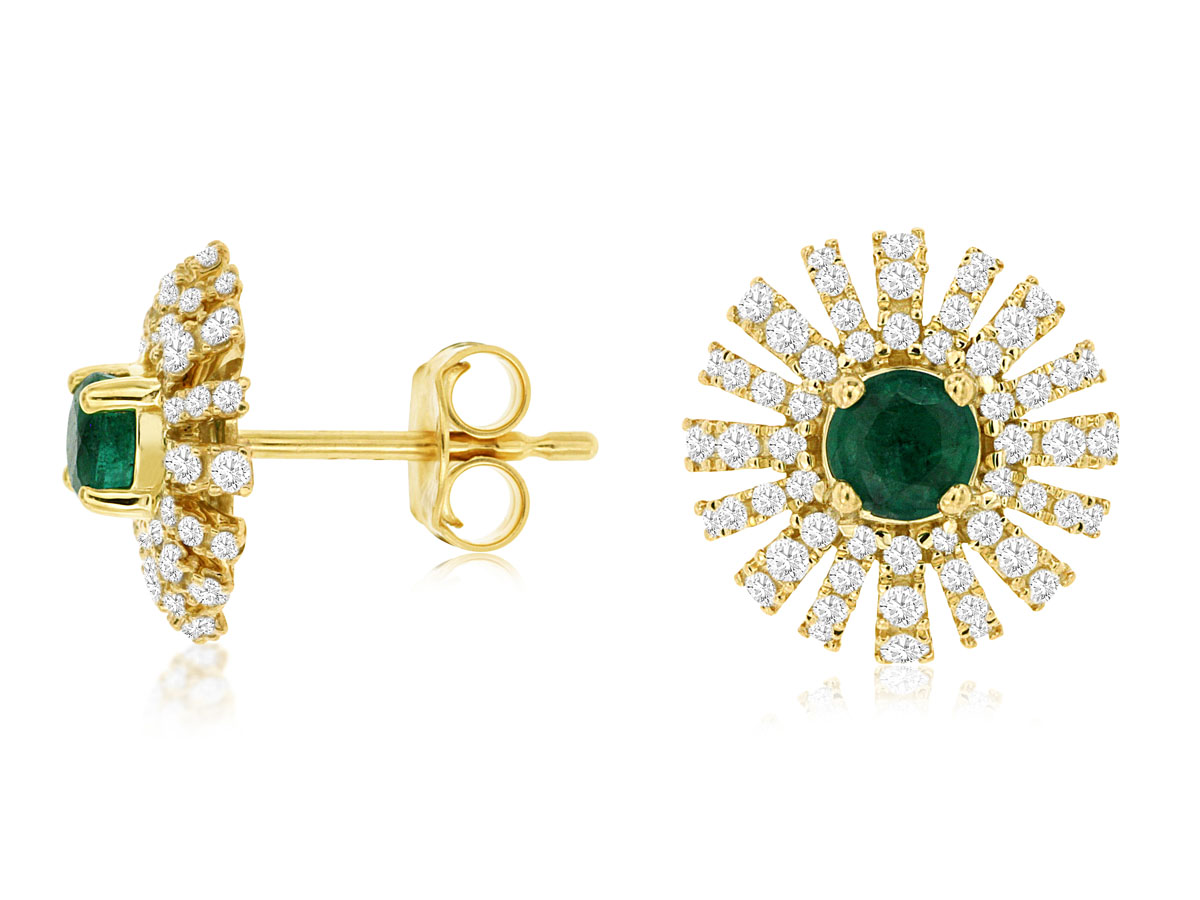 EMERALD & DIAMOND EARRING
