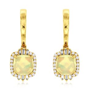 OPAL & DIAMOND EARRING