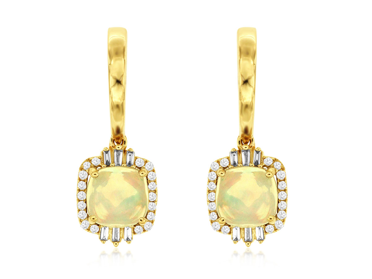 OPAL & DIAMOND EARRING