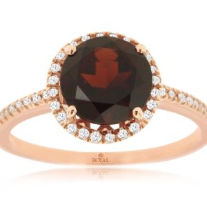 GARNET & DIAMOND RING