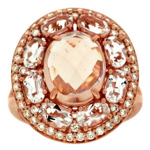 MORGANITE & DIAMOND RING